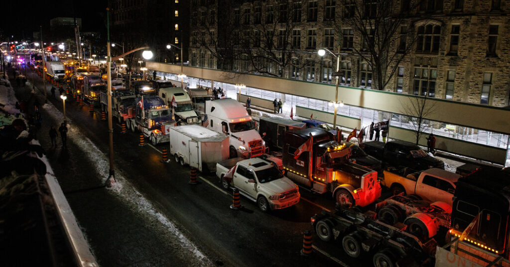 In Canada, ‘Freedom Convoy’ Protesting Vaccine Mandates Nears Capital