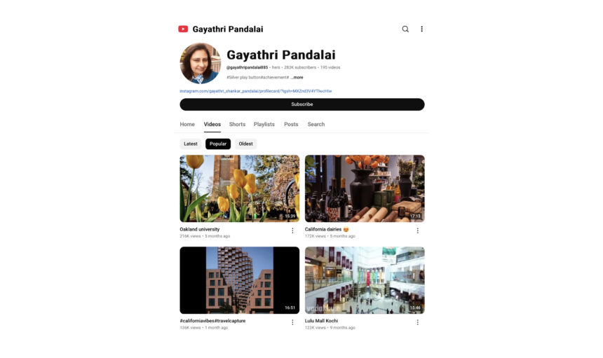 Exploring the World One Frame at a Time: Gayathri Pandalai’s YouTube channel brings photowalking to life. Exploring the World One Frame at a Time: Gayathri Pandalai’s YouTube channel brings photowalking to life.
